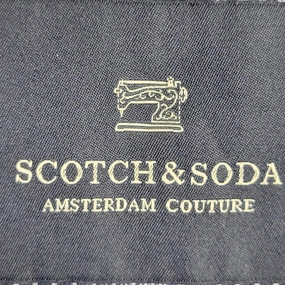 Scotch & Soda Polo Shirt Off The Grid Men's 2XL Navy White Textured Short Sleeve - Picture 8 of 11